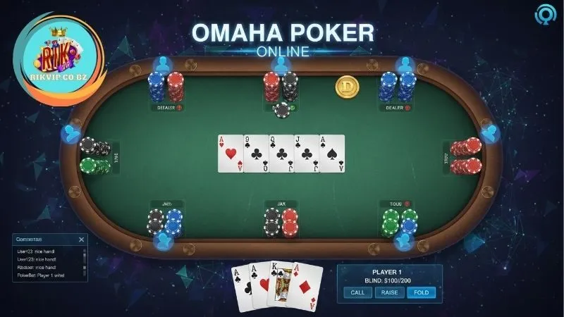 Luật chơi Omaha Rikvip chi tiết